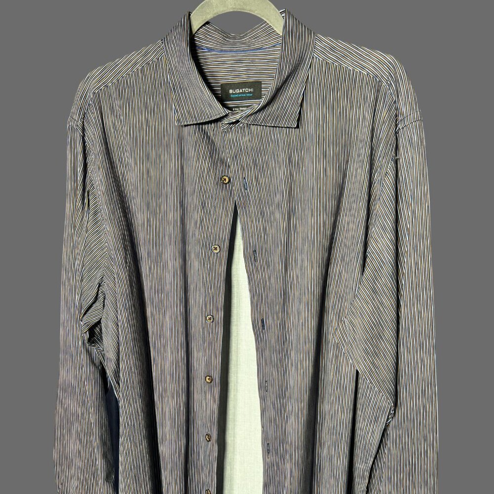Bugatchi Men's Long-Sleeve Button-up Shirt 2XL